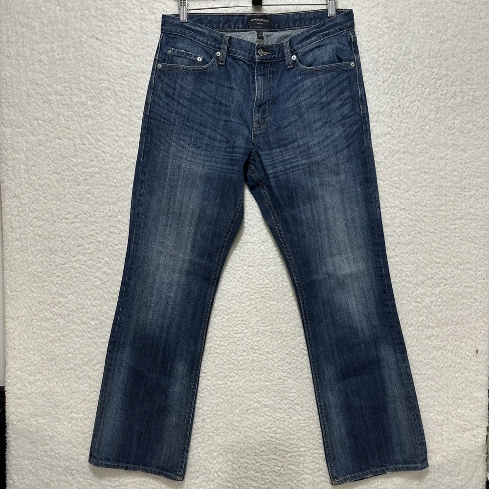 Banana Republic Jeans Men's Blue Denim Bootcut Retro‎ Size 33